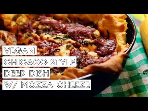 Vegan Chicago-style Deep Dish with Cashew Mozza