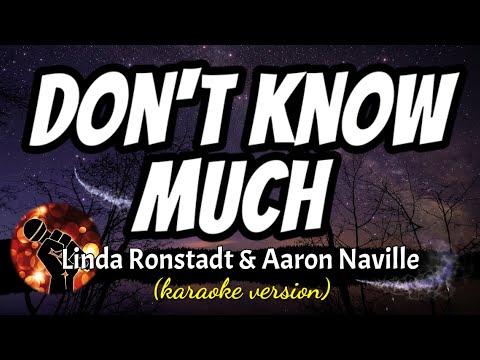 DON'T KNOW MUCH - LINDA RONSTADT & AARON NAVILLE (karaoke version)