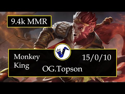 Monkey King Dota 2  - OG.Topson - 15/0/10  - Middle Lane / Pos 2 - Patch 7.29d - Dota 2 Replay