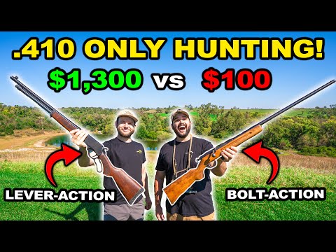 CHEAP vs EXPENSIVE .410 ONLY Hunting CHALLENGE!!! (Catch Clean Cook)