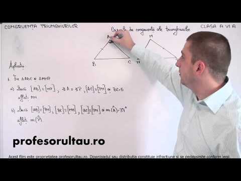 30   cls6   Congruenta triunghiurilor   cazurile de congruenta ale triunghiurilor   exercitii   partea 1