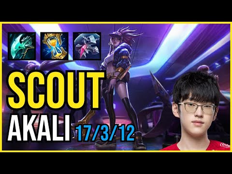 SCOUT - AKALI vs. IRELIA Mid | KR CHALLENGER | PATCH 10.25