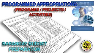 PROGRAMMED APPROPRIATIONS | BARANGAY ANNUAL BUDGET