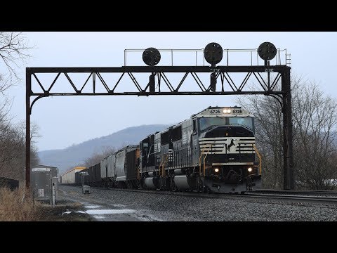 Ex-Conrail SD60I Pair On NS M9G - Barree PA