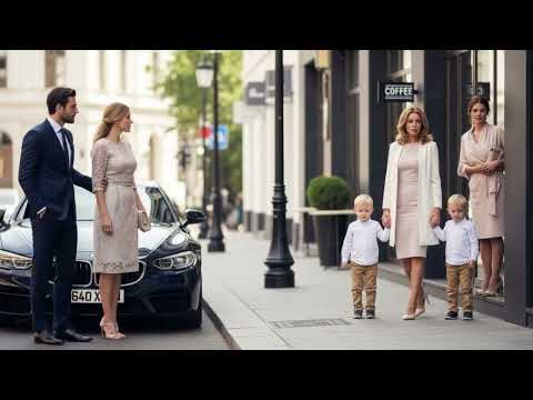 Milioner odwoził narzeczoną do domu — aż zobaczył byłą żonę wychodzącą z kawiarni z bliźniakami.