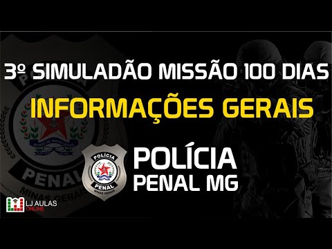 3º SIMULADÃO MISSÃO 100 DIAS Polícia Penal MG | Foco Questões SELECON | Simulado PPMG Online