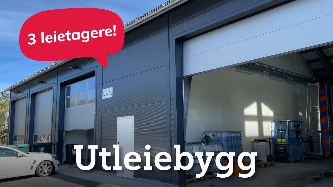 Utleiebygg med vaskehall og garasje