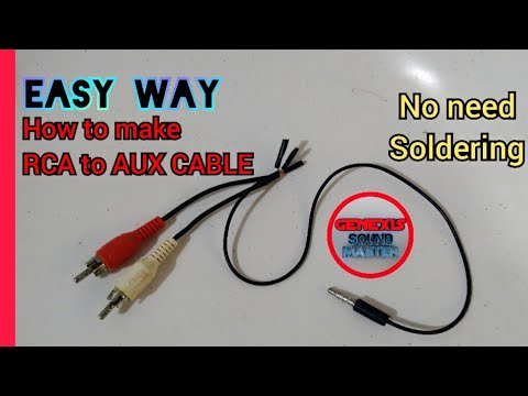, title : 'RCA CABLE to AUX conversion in Easy way | No need Soldering | Connect speaker to smartphonephone'