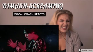 VOCAL COACH | Reaction | DIMASH "Screaming" - official