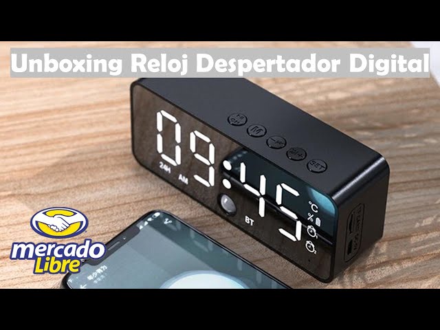 Vídeo relacionado con Hsthe Sea Reloj Despertador Digital Radio portátil Reloj Despertador con Altavoz BT Pantalla LED Grande Radio Reloj matutino para Dormitorio Oficina