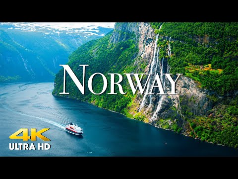 FLYING OVER NORWAY (4K UHD) Amazing Beautiful Nature Scenery with Relaxing Music | 4K VIDEO ULTRA HD