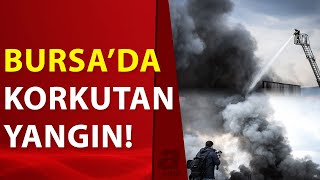 Bursa'da tekstil fabrikasında yangın! Gökyüzünü kara dumanlar kapladı! | A Haber