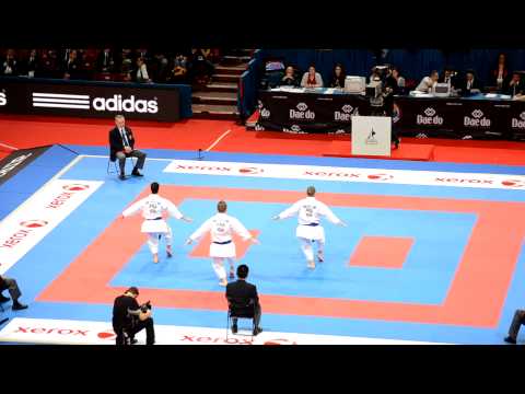 Team Kata France Bronze Medal Performance - 2012 World Karate Championships Paris