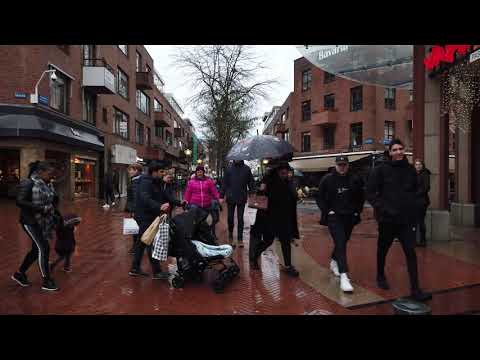 4K Rain Walk 13 : Eindhoven Virtual Tour (Dutch Rain Binaural Sound) The Netherlands Walk 234