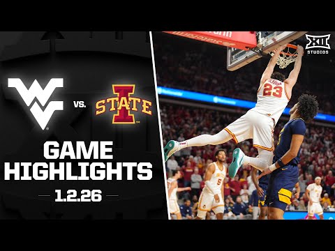 West Virginia vs. #3 Iowa State Game Highlights | 2025-26 Big 12 Men’s Basketball
