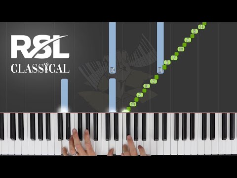 Tarantella in G minor / RSL (Rockshool) Classical Piano Grade 2 / Synthesia Piano tutorial