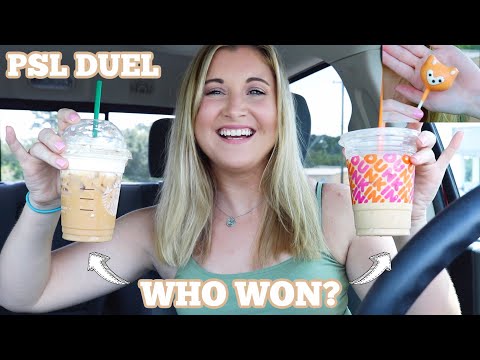 Starbucks vs Dunkin Pumpkin Spice Lattes! Fall 2020