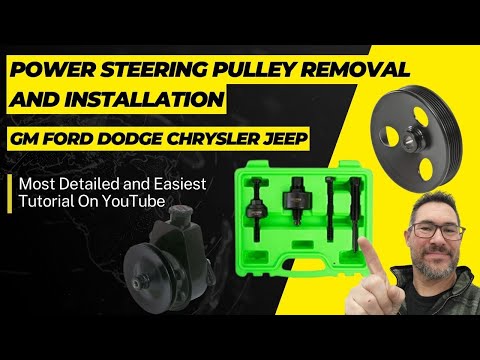 Power steering pulley removal and installation tool. Best tutorial for GM,Ford,Dodge,Chrysler,Jeep