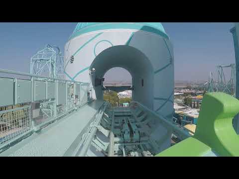 On-ride point of view of Journey to Atlantis