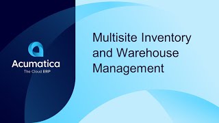 Multisite Inventory and Warehouse Management