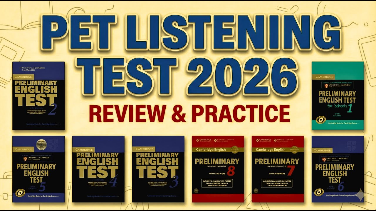 PET LISTENING TEST 2026 - Full Cambridge B1 Preliminary Practice with Answers
