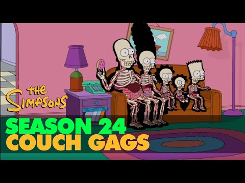 The SIMPSONS 4K - Season 24 - BEST COUCH GAG COMPILATION