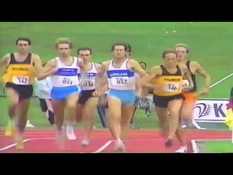 John Walker wins 1988 New Zealand National Championships Mens 800m
