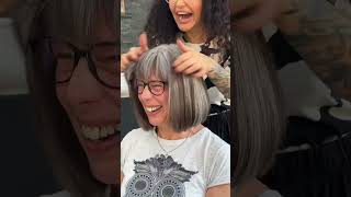 Mega geiler grey Transition, grau Anpassung Farbe Veränderung! #greyhair #hairstyle #haircut
