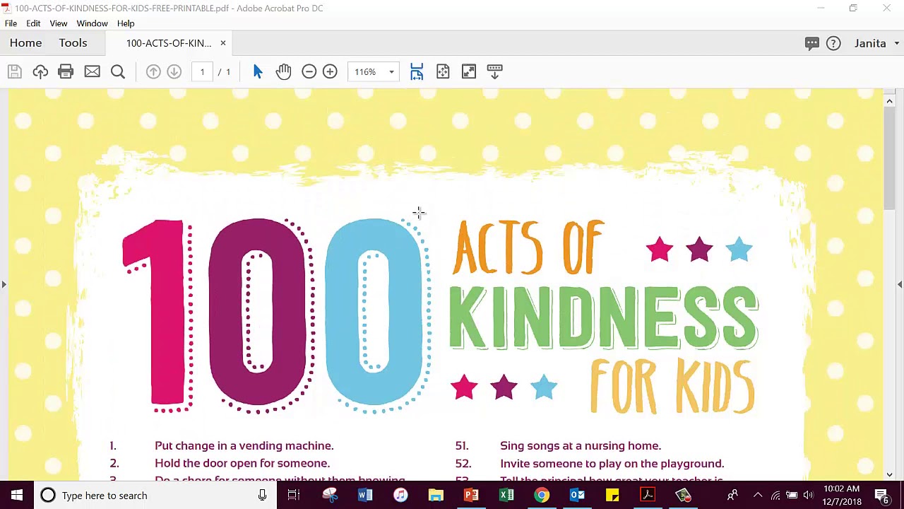 100 Acts of Kindness for Kids