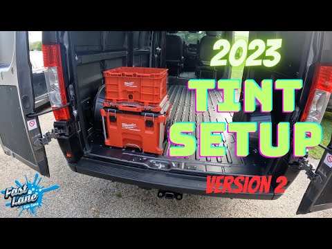 2023 Mobile Window Tint Setup! Promaster Van, Milwaukee Pack out!