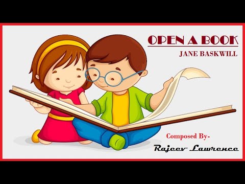 'Open a book' poem composed by Rajeev Lawrence. Lyrics in description