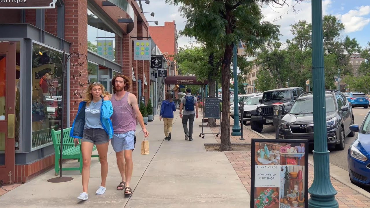 Immersive street-level walking tour through Colorado Springs, CO, United States, showcasing authentic urban landscapes, local architecture, and the vibrant atmosphere of the city's neighborhoods