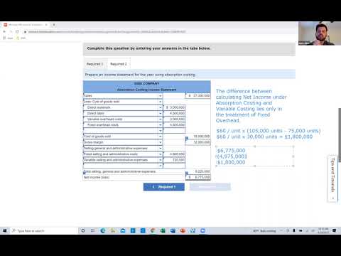 Chapter 19 Homework Video (Part 1: Questions 1-7) (Variable Costing & Analysis)