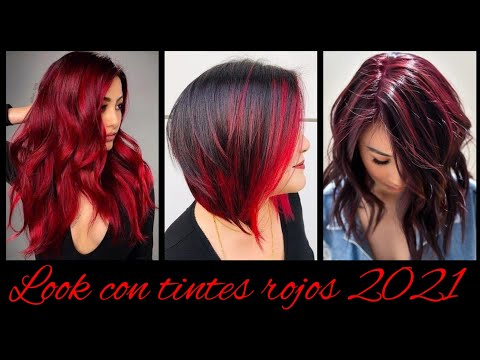 LOOK CON TINTES ROJOS 2021/ LOS MEJORES LOOK PARA ESTE 2021/ Look with red tints2021/ #hairideas