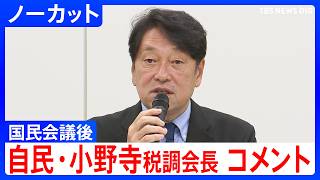 【折衷案という形で示した】自民党･小野寺五典税調会長コメント　消費税減税などめぐる国民会議　“実質ゼロ化”実現めざし とりまとめ案について【ノーカット】（2026年6月24日）
