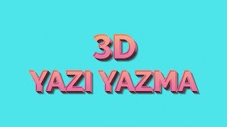Adobe Photoshop 3D Yazı Efekti | 3D Yazı Yazma | How To Make 3D Text