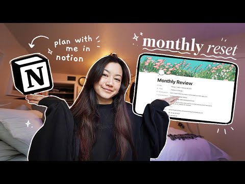 plan with me & monthly reset in notion