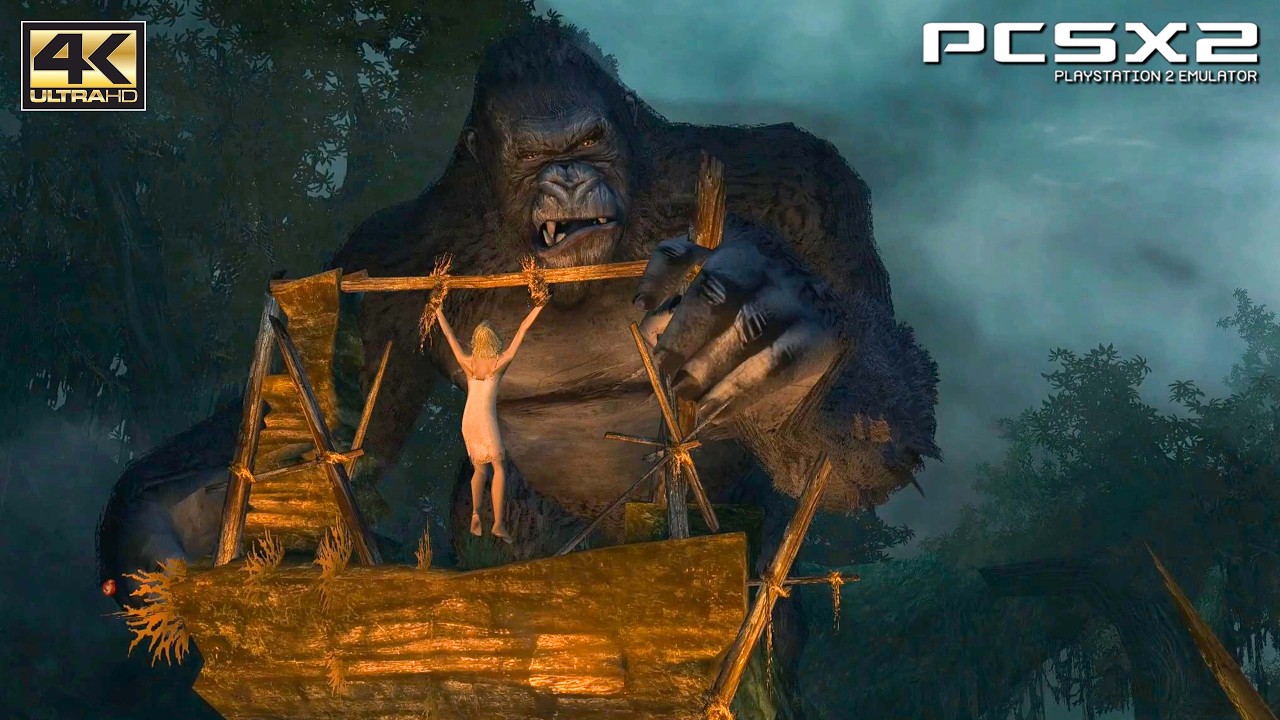 Peter Jackson's King Kong: The Official Game - PS2 Gameplay 4k 2160p / HD Texture Pack (PCSX2)