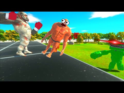 CLUMSY GORO KNOCKOUT UNITS INTO JUMBO JOSH - ANIMAL REVOLT BATTLE SIMULATOR