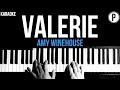 Amy Winehouse - Valerie Karaoke Slowed Acoustic Piano Instrumental Cover Lyrics