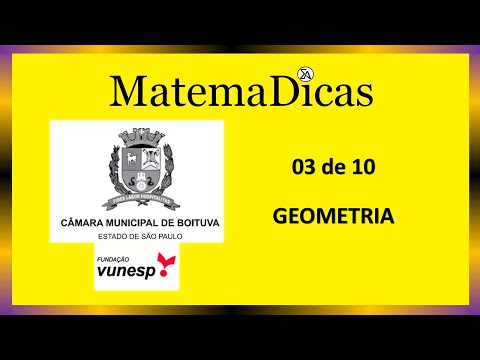 Geometria (03 de 10) – Câmara de Boituva – Vunesp 2020 – #0303 – Matemática