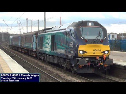 68009 & 68001 Thrash Wigan - 28th January 2020