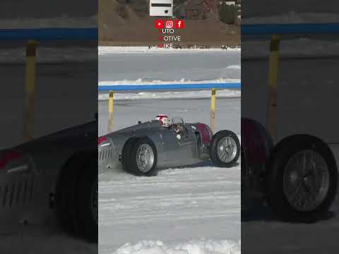 Thumbnail for 1936 Auto Union Type C V16 sliding on the ice! by Porsche, Car, Auto Union
