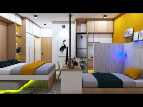TINY APARTMENT 236sqft | 22sqm MICRO APARTMENT TOUR | SPACE SAVING IDEAS | NEVER SAY TOO SMALL