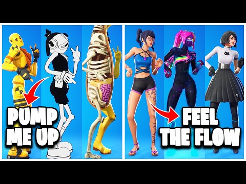 Fortnite Pump Me Up VS Feel The Flow | New Dances In Chapter 3 Season 4 | New Icon Emotes