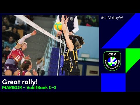 Great rally in the #CLVolleyW match between Nova KBM Branik MARIBOR and VakifBank ISTANBUL