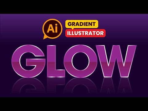 How to make Gradient Text Glow Effect in Adobe Illustrator