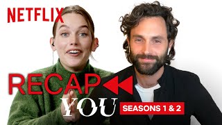 Penn Badgley and Victoria Pedretti Recap YOU S1 and S2 | Netflix video