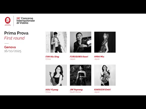 The 58th International Violin Competition “Premio Paganini” (morning session), 16.10.2025