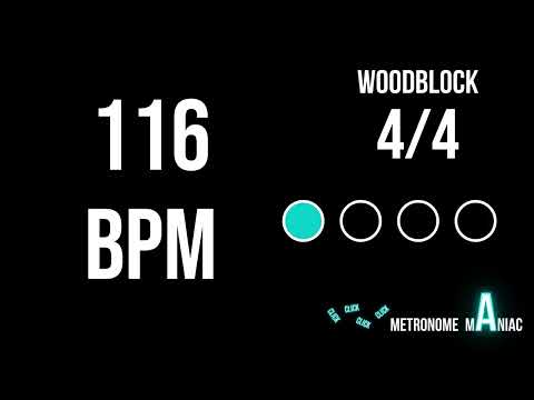 Metronome 116 BPM 4/4 - Woodblock